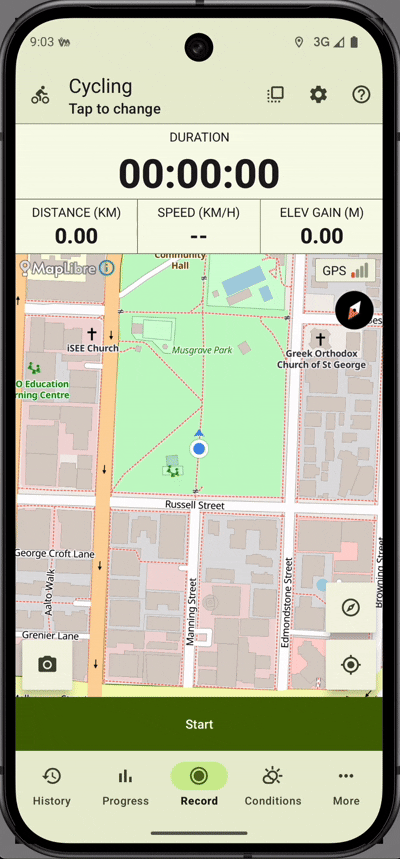 VMFit viewing map full screen